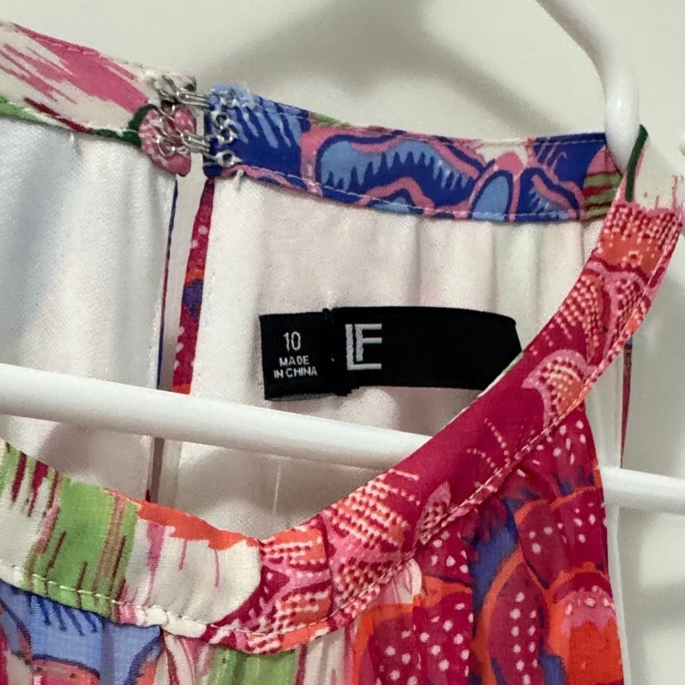 LF Floral Halter Maxi Dress in Pink, Blue, Green - Picture 2 of 5